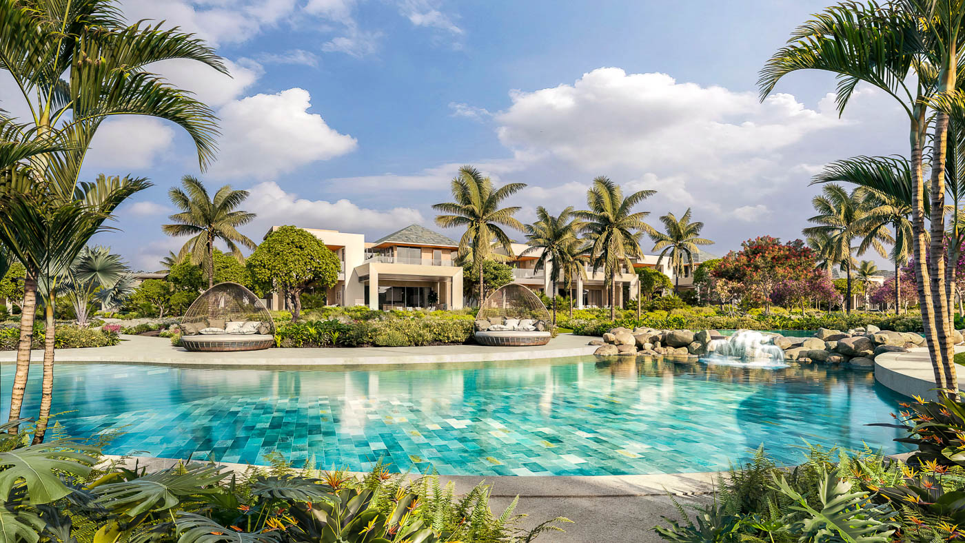 Détente au bord du lagon depuis une villa de prestige à Mont Choisy