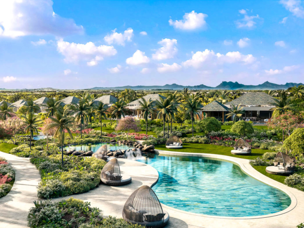 Vue extérieure d’une villa lagon à Mont Choisy signée Ohana Heritage Group