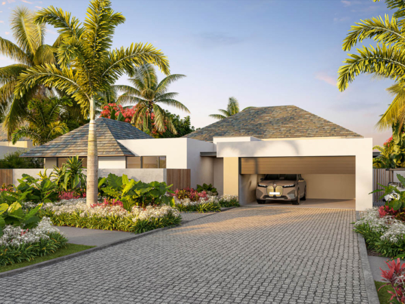 Vue extérieure d’une villa lagoon à Mont Choisy signée Ohana Heritage GroupVue extérieure d’une villa lagoon à Mont Choisy signée Ohana Heritage Group