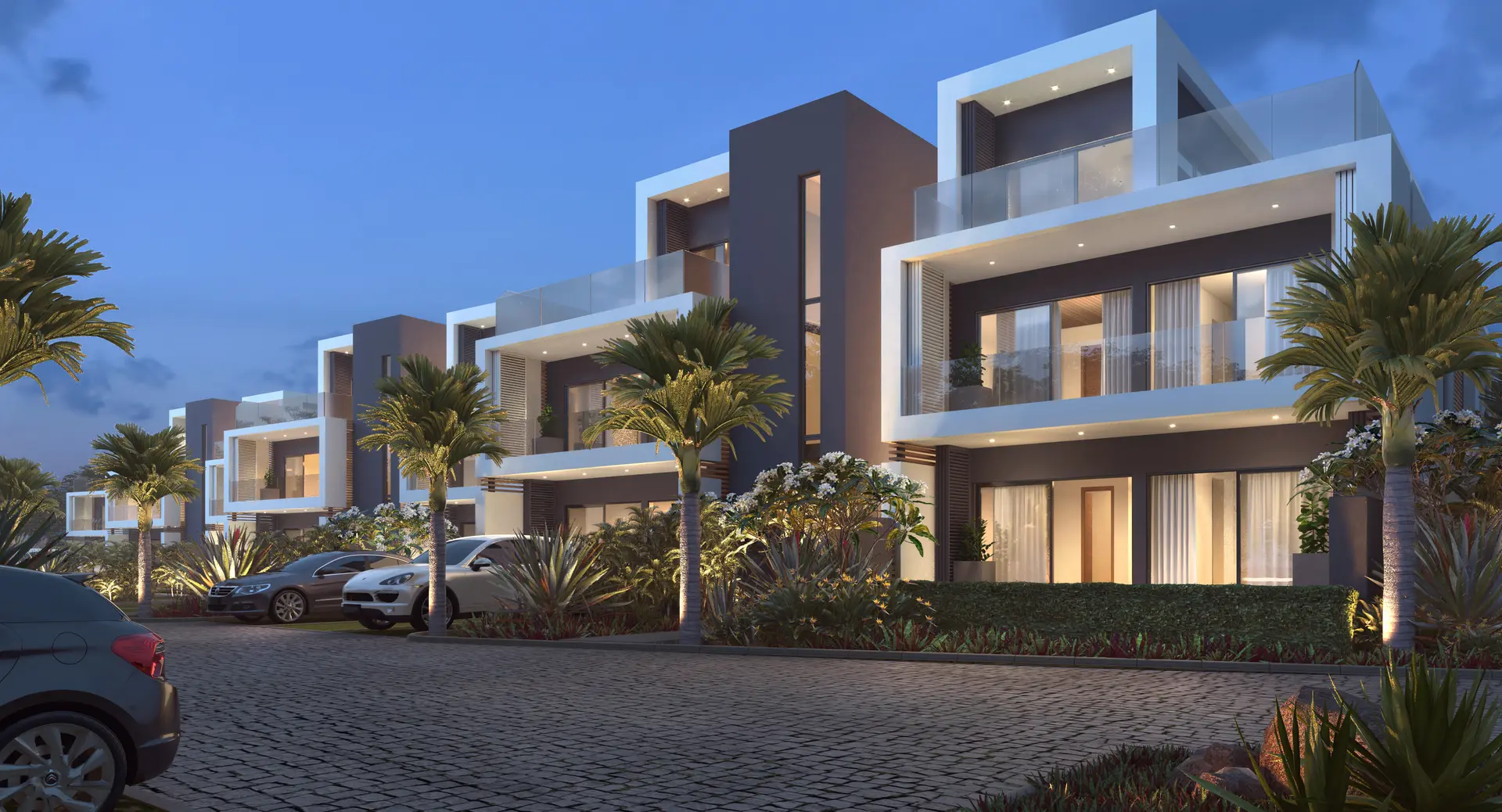 Vue de la façade extérieure d’une résidence pieds dans l’eau à l’île Maurice – propriété de prestige Ohana Heritage Group
