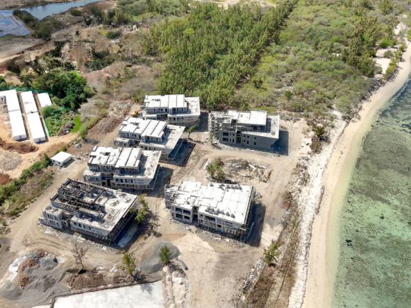 Suivi des travaux d’une résidence neuve en bord de mer avec vue sur Le Morne à l’île Maurice – projet Ohana Heritage Group