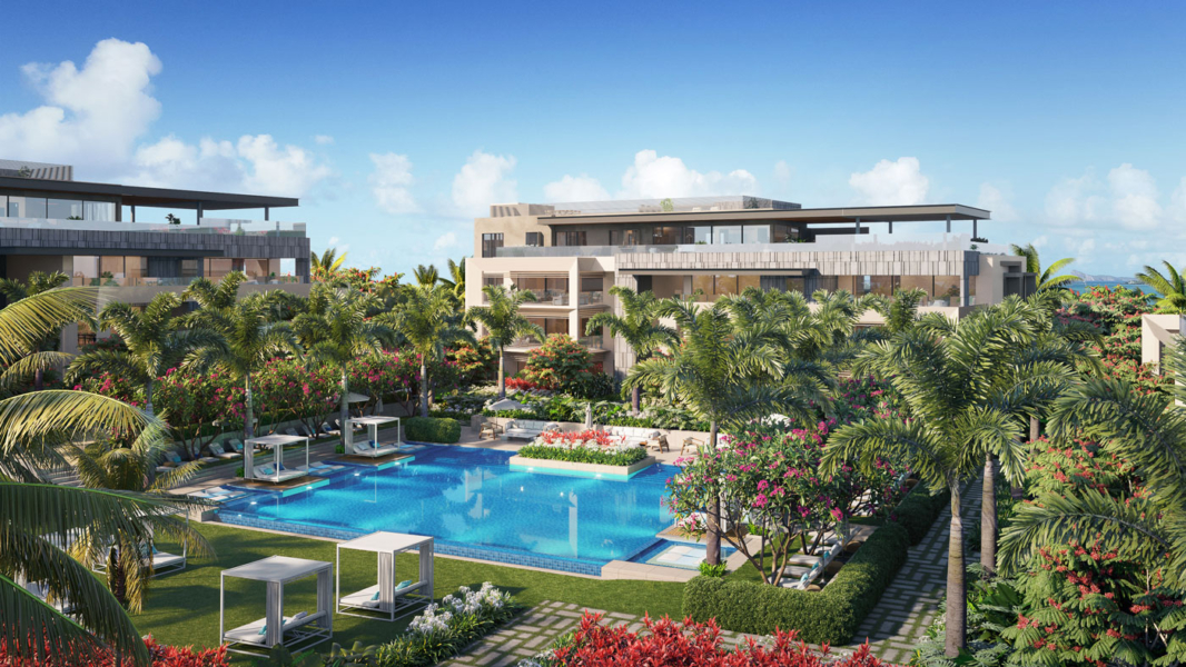 Piscine commune élégante dans une résidence haut de gamme à Mont Choisy – penthouse à vendre Ohana Heritage Group