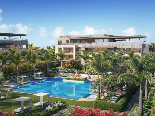 Piscine commune élégante dans une résidence haut de gamme à Mont Choisy – penthouse à vendre Ohana Heritage Group