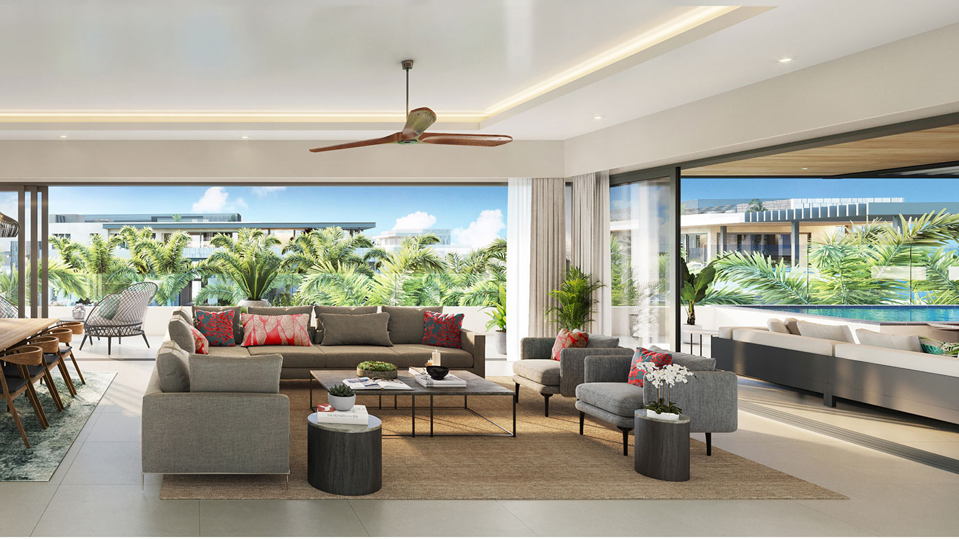 Vue extérieure d’un penthouse de luxe à vendre à Mont Choisy, île Maurice – Ohana Heritage Group